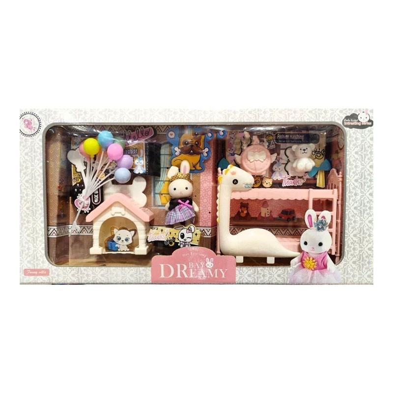 اسباب بازی مدل خانه خرگوش همراه با تخت طرح Dreamy کد 286-78