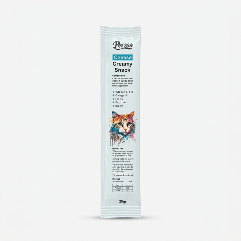 بستنی گربه پرسا مدل Creamy پنیر وزن 20 گرم