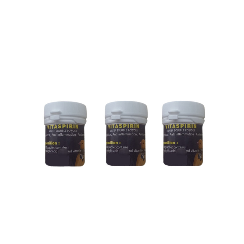 پودر ویتامین سی آسپرین پرنده مدل VITASPIRIN054 وزن 54 گرم مجموعه 3 عددی