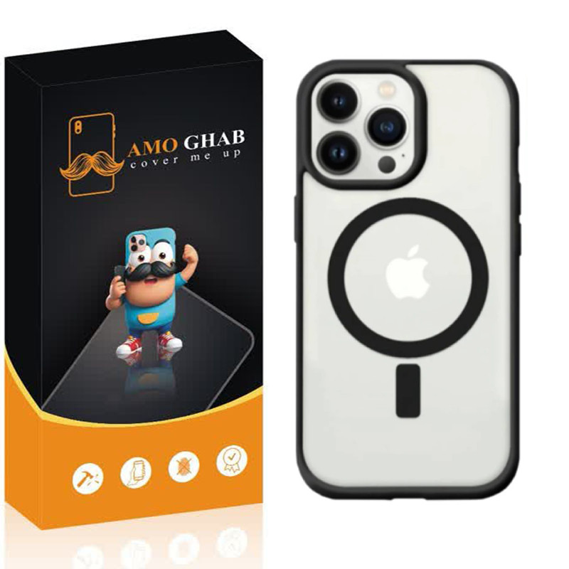 کاور عمو قاب مدل مگ سیف رنگی مناسب برای گوشی موبایل اپل iPhone 14 pro max