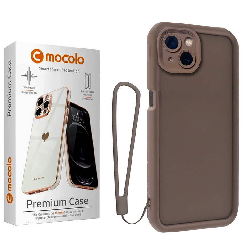 کاور موکولو مدل Silicone Puffer Strap مناسب برای گوشی موبایل اپل iPhone 13 Mini به همراه بندآویز