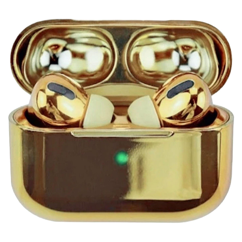 هدفون بلوتوثی اپل AirPods Pro NEW GLD با نویز کنسلینگ فعال (ANC)، درگاه شارژ USB Type-C، دارای پشتیبانی از فرمان لمسی، مقاوم در برابر رطوبت و عرق