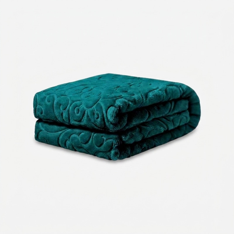 پتو یک نفره گلبافت مدل الوان گل برجسته کد 60078 سایز 220x160 سانتی‌متر