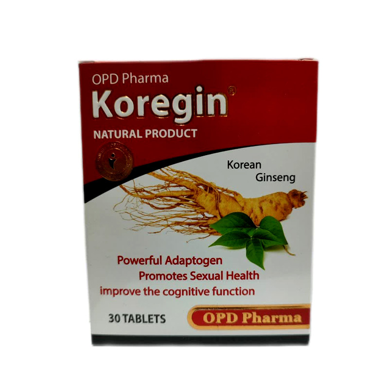 قرص جینسینگ کورجین او پی دی فارما بسته 30 عددی