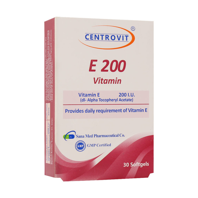 سافت ژل ویتامین E 200 واحد سنتروویت بسته 30 عددی