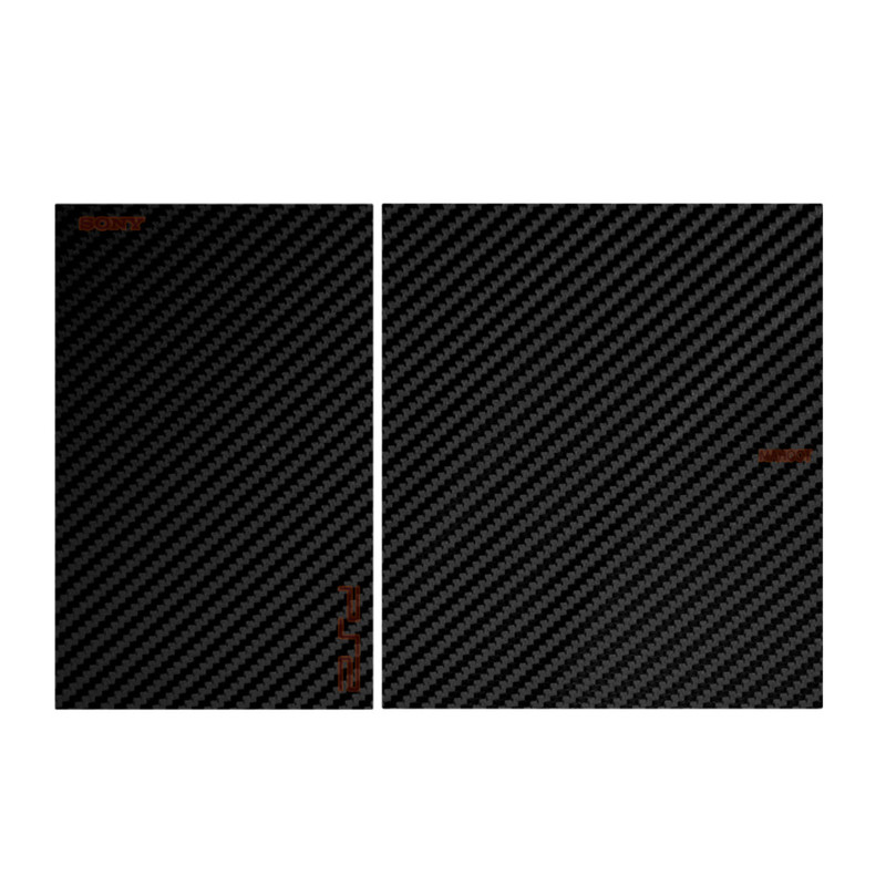 برچسب تزینی مدل Black Carbon-fiber Texture مناسب برای کنسول بازی PS2