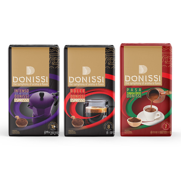 قهوه اسپرسو و ترک دونیسی مجموعه 3 عددی
