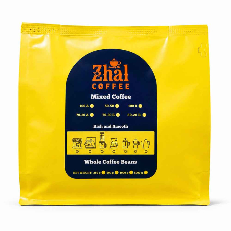 دانه قهوه 70 عربیکا 30 روبوستا ژال کافی -500گرم