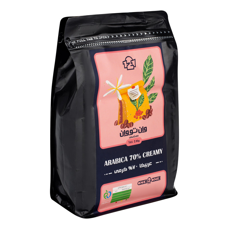 دانه قهوه 70% عربیکا 30% روبوستا وان تو وان - 1000 گرم