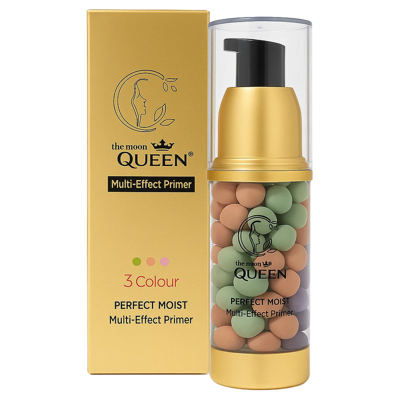 پرایمر صورت و دور چشم کویین مدل Perfect Moist مناسب برای انواع پوست حجم 38 میلی‌لیتر