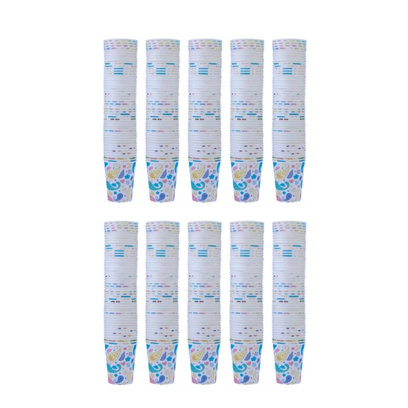 لیوان یکبار مصرف مدل کاغذی V 220 بسته 500 عددی