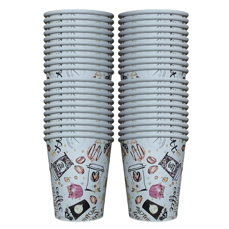 لیوان یکبار مصرف کاغذی کد 220cc بسته 40 عددی