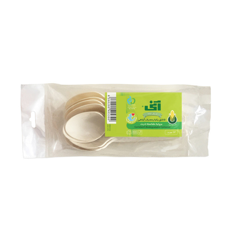 قاشق چایخوری یکبارمصرف آنی کد 533 بسته 25 عددی