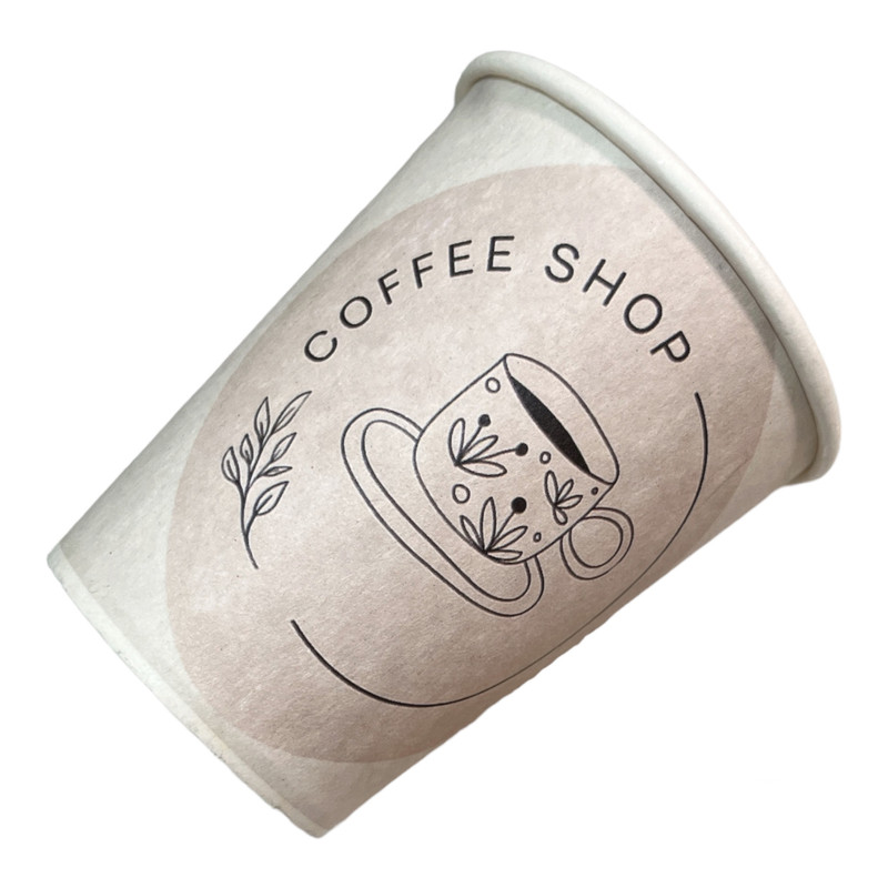 لیوان یکبار مصرف کاغذی طرح Coffee Shop بسته 50 عددی