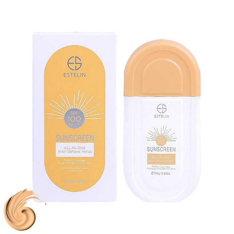 کرم ضد آفتاب رنگی استیلن، SPF 100، مدل All-In-One، مناسب انواع پوست با تنالیته متوسط و حجم 100 میلیلیتر، ضدآب، محافظتکننده در برابر اشعههای UVA و UVB و مرطوبکننده، PA+++، آبرسانی عمیق و طولانیمدت پوست، با ماندگاری 2 ساعته