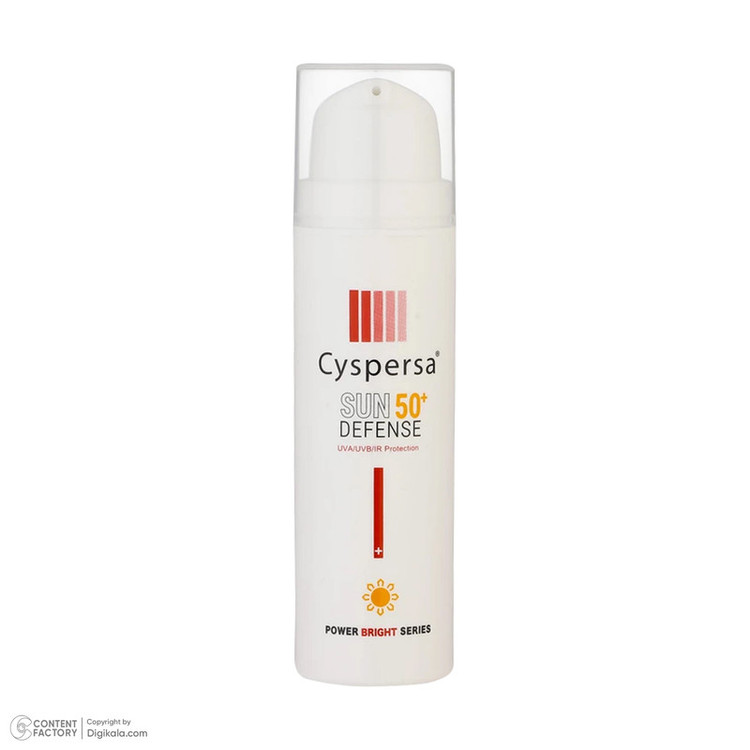 کرم ضدآفتاب بیرنگ سیسپرسا SPF50 مدل ضدلک مناسب برای انواع پوست، حجم 50 میلیلیتر