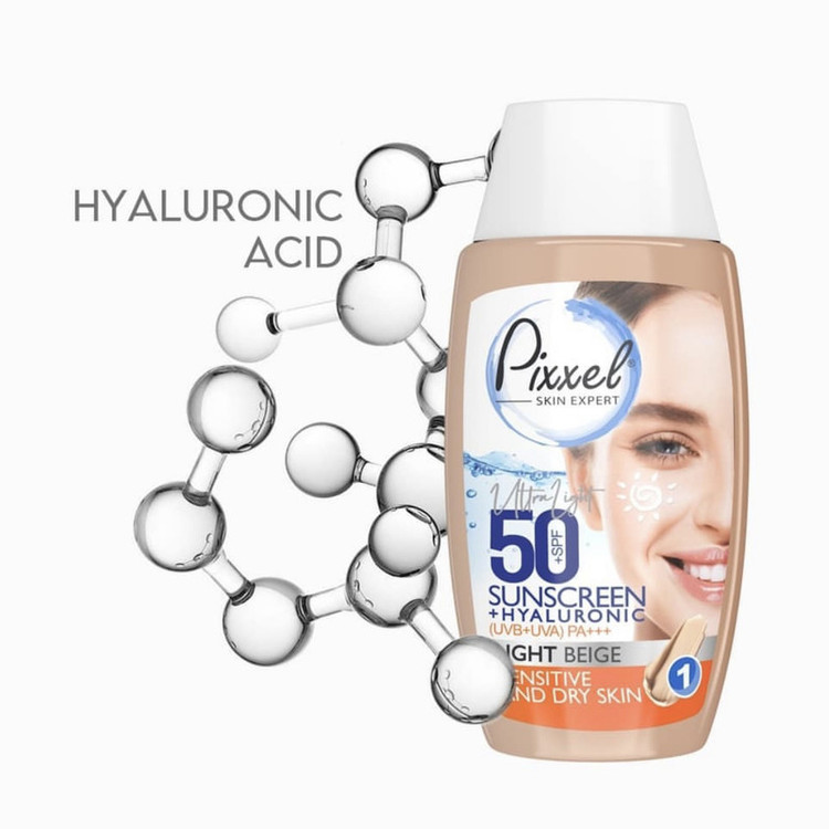 کرم ضدآفتاب رنگی پیکسل +SPF50 مدل LIGHT BEIGE، مناسب پوستهای حساس و خشک، حجم 50 میلیلیتر