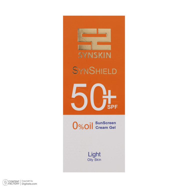 کرم ضد آفتاب رنگی ساین اسکین، SPF 50، مدل Syn Shield، مناسب پوستهای آکنهدار و چرب با حجم 50 میلیلیتر، ضد آب، مرطوبکننده، محافظتکننده در برابر اشعههای UVA و UVB، ضد لک و پیری، ویتامینهای C و E، با ماندگاری 2 ساعته