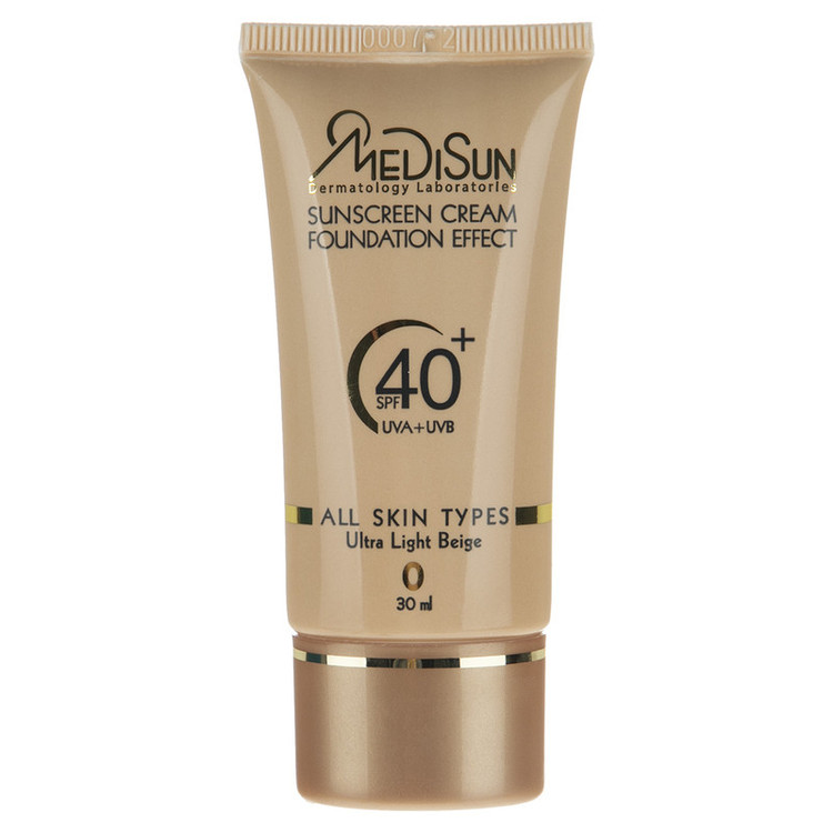 کرم ضدآفتاب رنگی مدیسان مدل Ultra Light Beige SPF40 مناسب انواع پوست، حجم 30 میلیلیتر