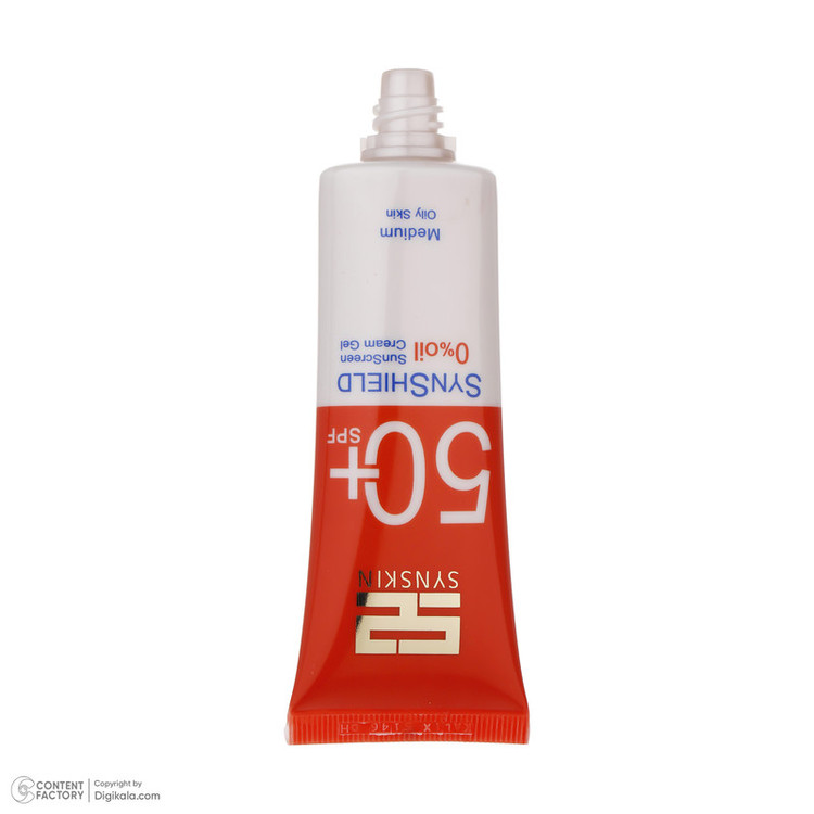 ژل ضد آفتاب رنگی ساین اسکین SPF 50 مدل M مناسب پوستهای چرب چرب حجم 50 میلیلیتر