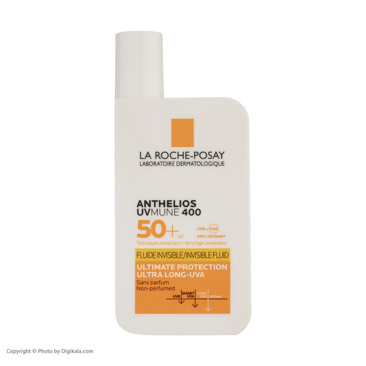 فلوئید ضدآفتاب بیرنگ لاروش پوزای +SPF50 مدل UVMune400 مناسب انواع پوست، حجم 50 میلیلیتر