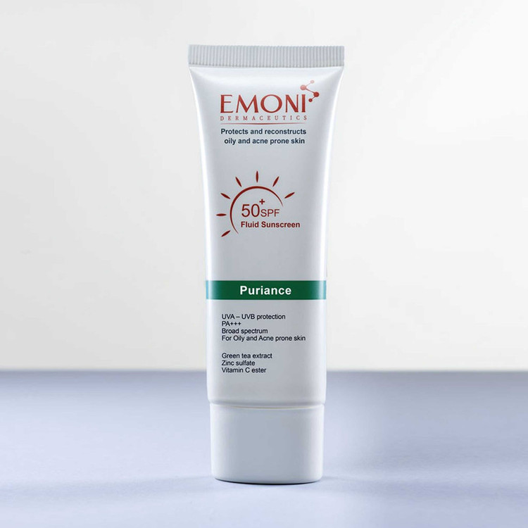 کرم ضد آفتاب بدون رنگ امونی spf50 مدل purience مناسب برای پوست چرب حجم 50 میلیلیتر