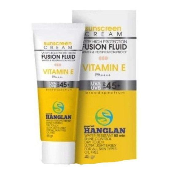 کرم ضدافتاب رنگی صورت جي پو اويل هانگلن SPF 45 مدل Broad spectrum محافظ PA++++,UVA/UVB مناسب برای انواع پوست حجم 45 میلیلیتر