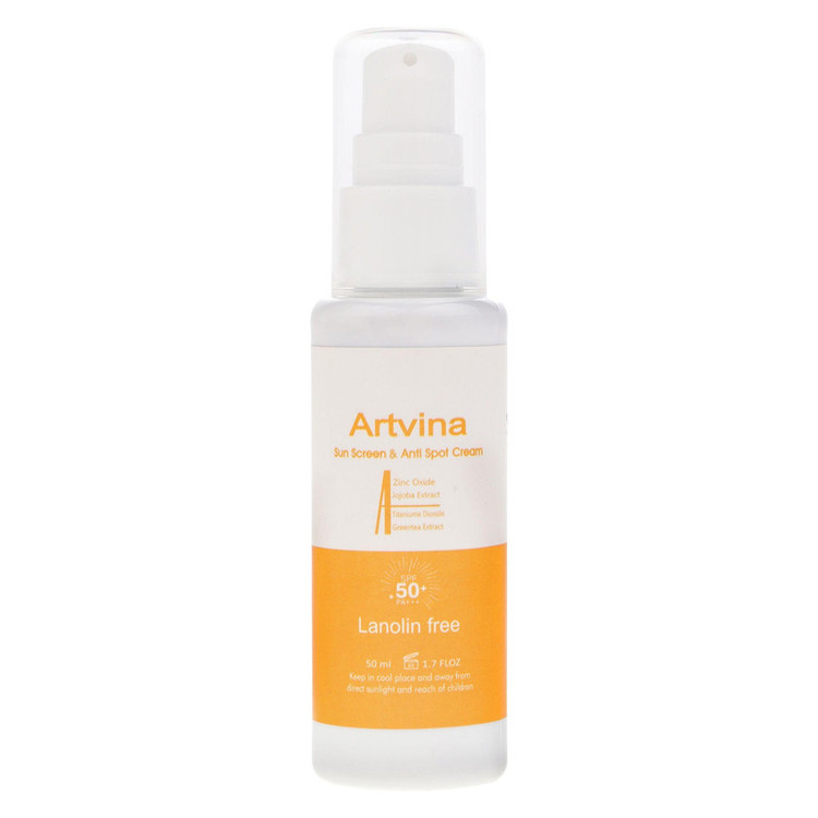کرم ضد آفتاب بدون رنگ آرت وینا SPF 50 مدل Highly Effective محافظ UVA ،UVB و PA+++، ضد حساسیت، ضد چروک و ضد پیری مناسب انواع پوست حجم 50 میلیلیتر