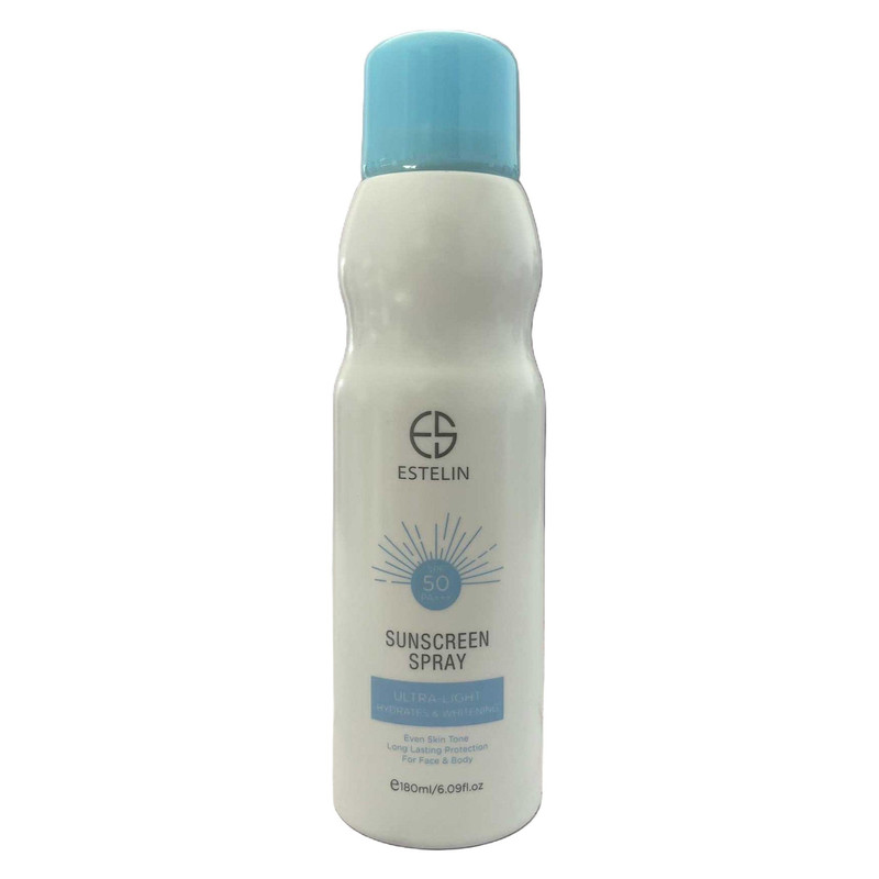 اسپری ضد آفتاب بی رنگ استیلن SPF50 مدل ULTRA محافظ UVA UVB مناسب برای انواع پوست حجم 180 میلی‌لیتر