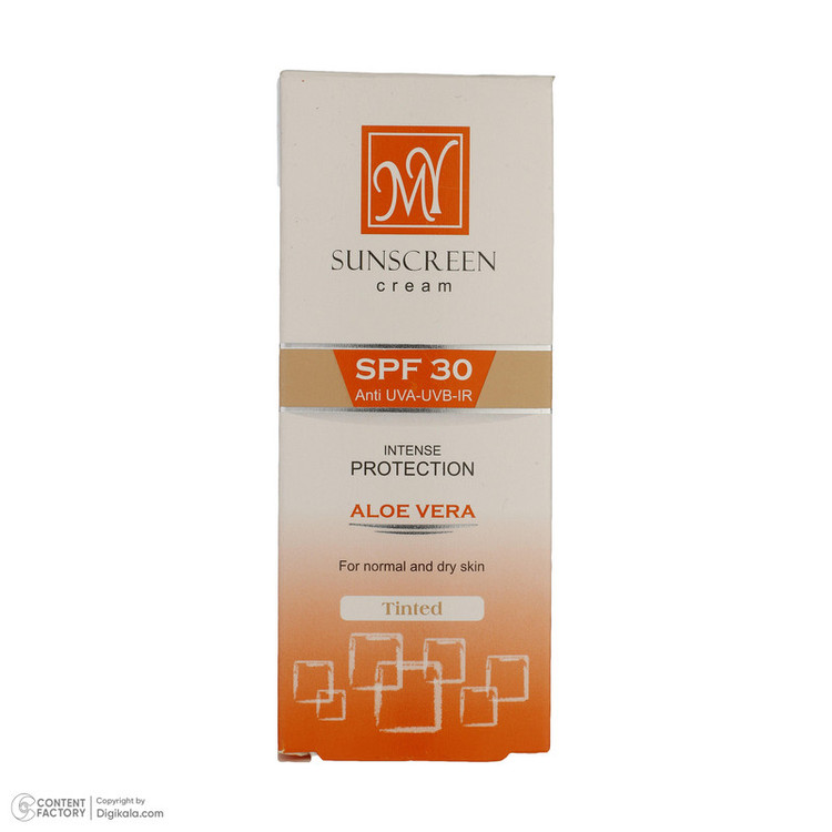 کرم ضدآفتاب رنگی مای مدل SPF30، مناسب پوستهای خشک و معمولی، حجم 50 میلیلیتر