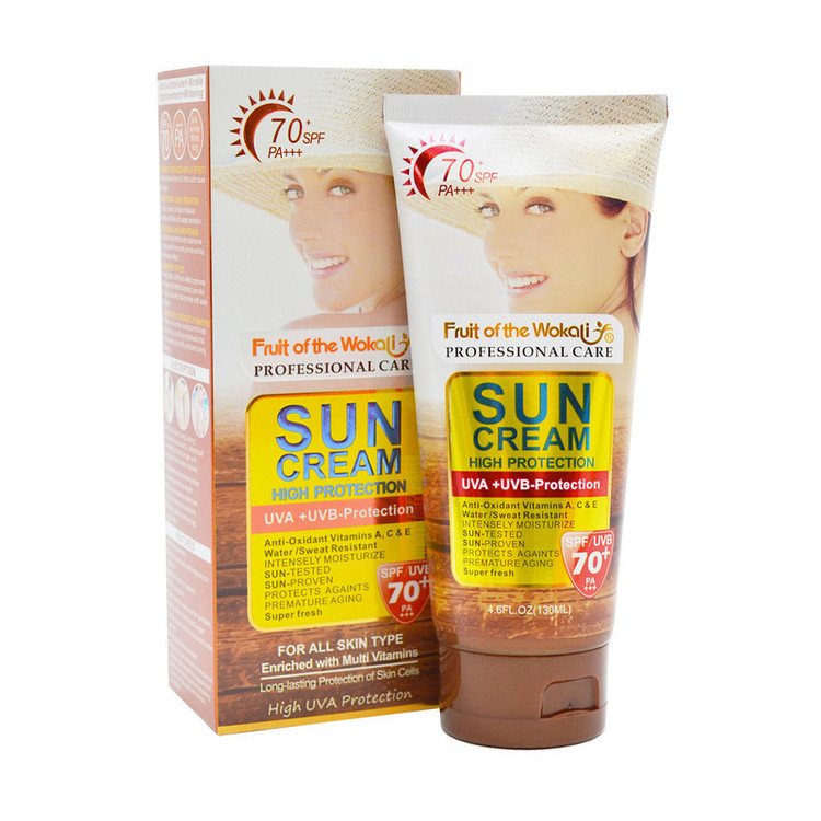 کرم ضد آفتاب بدون رنگ وکالی SPF 70 مدل Kp125 مناسب برای انواع پوست حجم 130 میلی لیتر