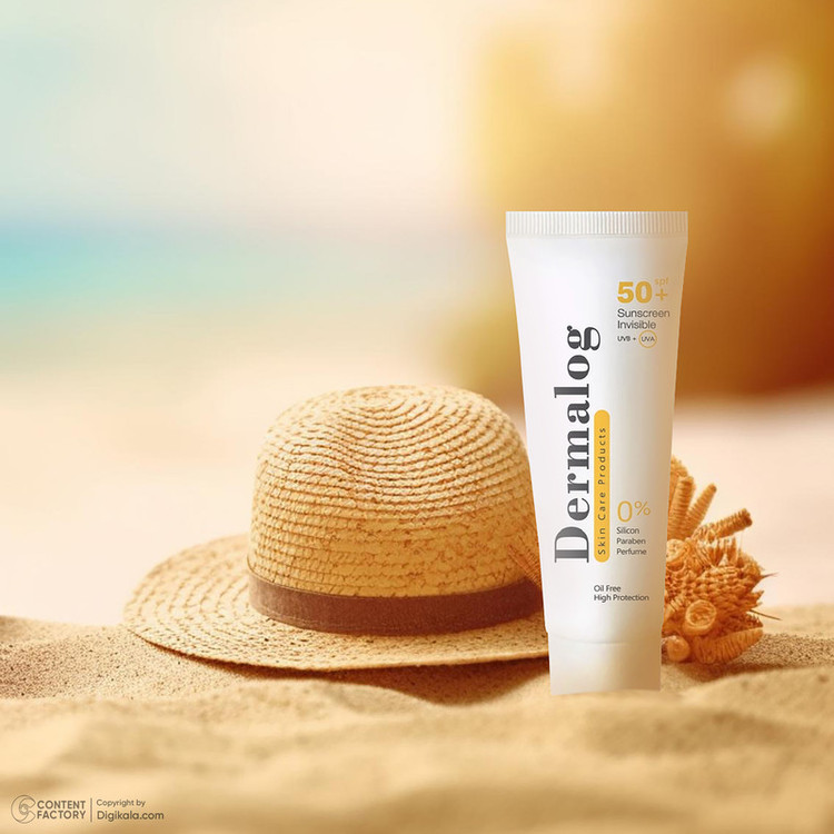 کرم ضد آفتاب بیرنگ صورت درمالوگ SPF 50 مدل 02 محافظ در برابر اشعه UVA مناسب برای انواع پوست حجم 50 میلیلیتر
