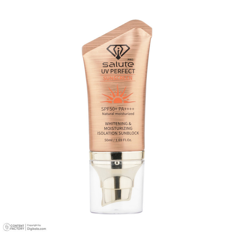 کرم ضد آفتاب بیرنگ صورت سالوته پرو SPF 50 مدل UV Perfect محافظ ++++PA مناسب برای انواع پوست حجم 50 میلیلیتر