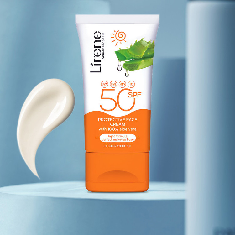 کرم ضد آفتاب بدون رنگ لایرن SPF 50 مدل Fusion Water محافظ IR ، HEV ، UVB ، UVA و PA++++ ضد حساسیت، ضد چروک و ضد پیری، مناسب انواع پوست حجم 50 میلیلیتر