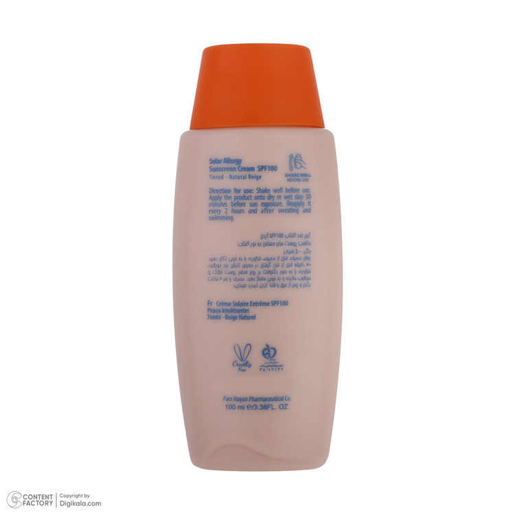 کرم ضدآفتاب رنگی آردن سولاریس SPF100 مدل Max Newgen، مناسب پوستهای حساس، حجم 100 میلیلیتر