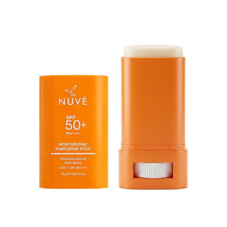 ضدآفتاب استیکی بیرنگ صورت، گردن، لب نوو SPF 50 مدل هیالورونیک اسید محافظ در برابر UVA + UVB مناسب برای انواع پوست حجم ۱۸ میلیلیتر