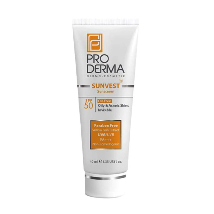 کرم ضدآفتاب فاقد چربی پرودرما مدل SPF50، حجم 40 میلیلیتر
