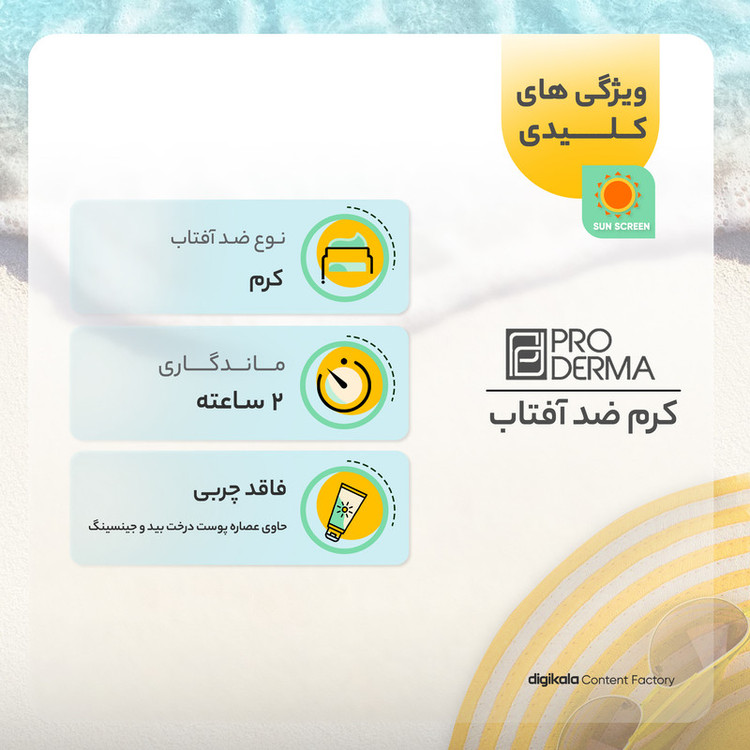 کرم ضدآفتاب فاقد چربی پرودرما مدل SPF50، حجم 40 میلیلیتر
