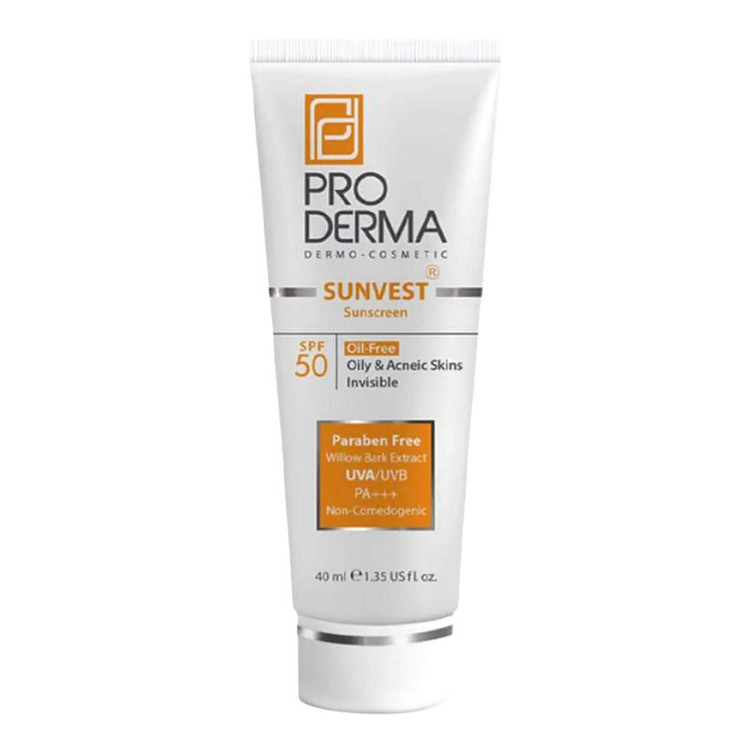کرم ضدآفتاب فاقد چربی پرودرما مدل SPF50، حجم 40 میلیلیتر