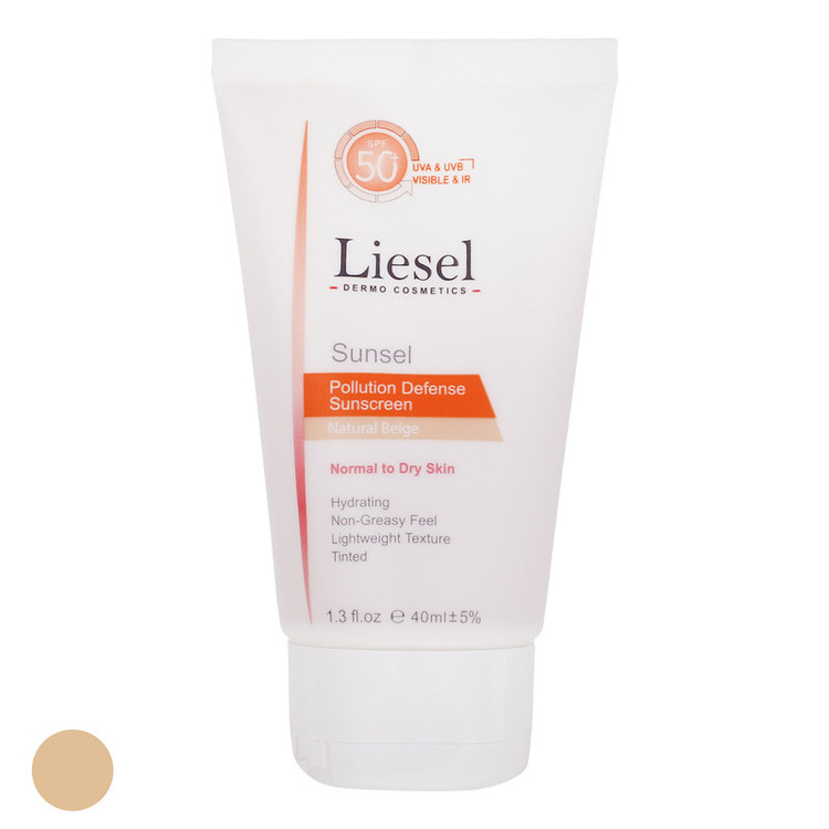 کرم ضد آفتاب رنگی لایسل SPF 50 مدل 01 مناسب انواع پوست حجم 40 میلیلیتر