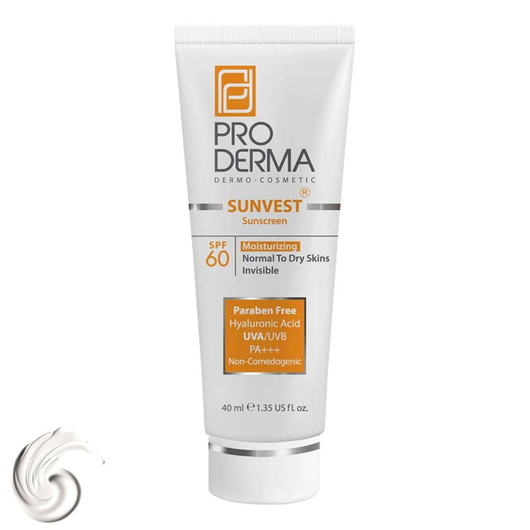 کرم ضدآفتاب و مرطوبکننده پرودرما مدل SPF60، حجم 40 میلیلیتر