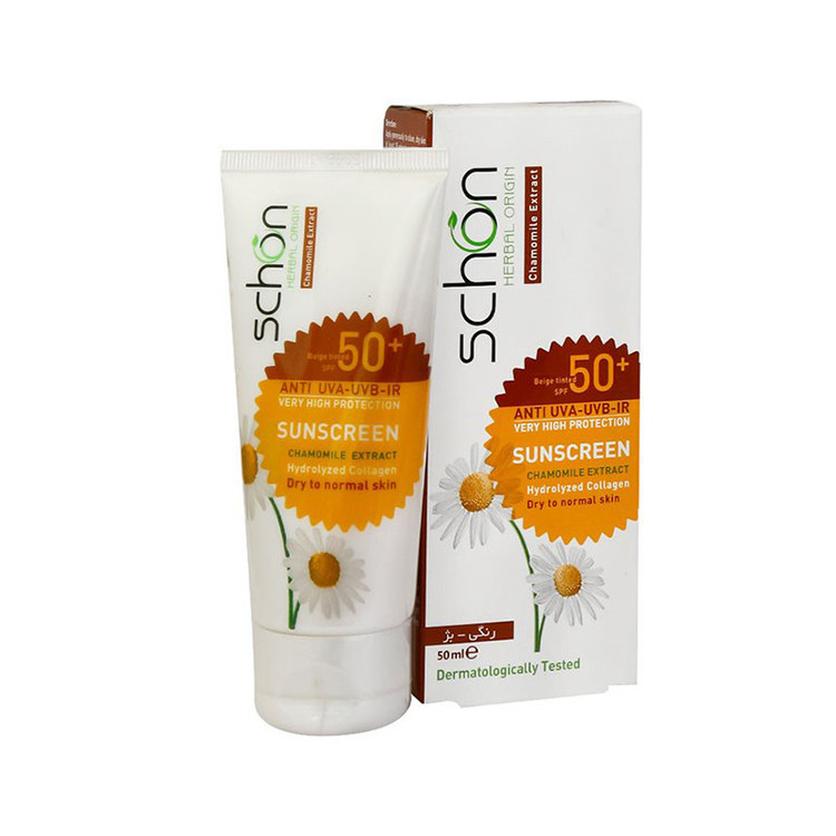 کرم ضدآفتاب شون با رنگ بژ +SPF50