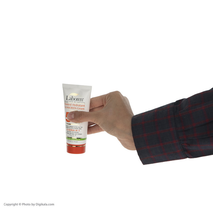 کرم ضد آفتاب رنگی صورت لابورن SPF 50 مدل 02 مناسب برای چرب حجم 50 میلیلیتر