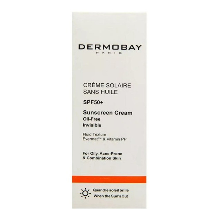 کرم ضد آفتاب بدون رنگ درموبای SPF 50 مدل 01 محافظ UVA، تنظیم کننده ترشح چربی پوست مناسب پوستهای چرب و مختلط حجم 40 میلیلیتر