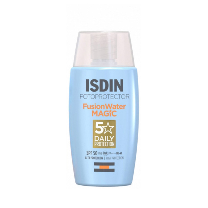 کرم ضد آفتاب بدون رنگ ایزدین SPF 50 مدل water_magic مناسب برای انواع پوست حجم 50 میلی‌لیتر