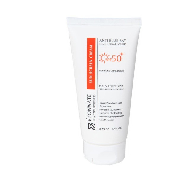 کرم ضد آفتاب بدون رنگ ایتونانت +SPF50 مدل مینرال محافظ UVA ،UVB، ، ضد چروک، مرطوبکننده، مناسب انواع پوست حجم 50 میلیلیتر
