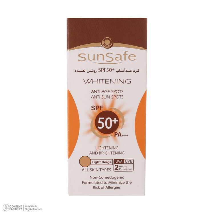 کرم ضد آفتاب رنگی سان سیف SPF 50 مدل 002 مناسب برای انواع پوست حجم 50 میلی لیتر