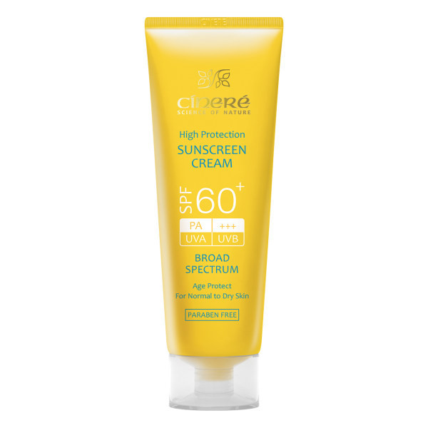 کرم ضد آفتاب بدون رنگ سینره، SPF60، مدل اولترا، مناسب پوست معمولی و خشک و حجم 50 میلیلیتر، محافظت کننده در برابر اشعه UVA و UVB، بدون پارابن، +++PA، ضد پیری پوست، با ماندگاری 2 ساعته
