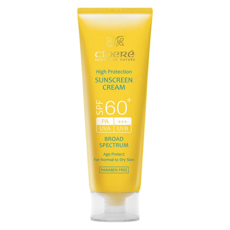 کرم ضد آفتاب بدون رنگ سینره، SPF60، مدل اولترا، مناسب پوست معمولی و خشک و حجم 50 میلیلیتر، محافظت کننده در برابر اشعه UVA و UVB، بدون پارابن، +++PA، ضد پیری پوست، با ماندگاری 2 ساعته