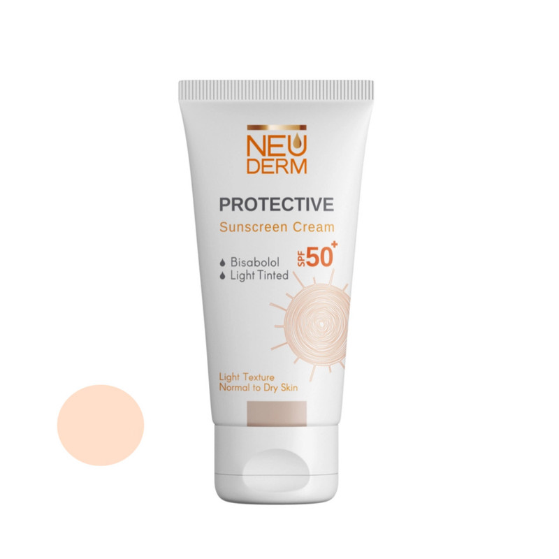 کرم ضد آفتاب رنگی نئودرم SPF50 مدل Highly مناسب پوست خشک و معمولی حجم 50 میلی‌لیتر